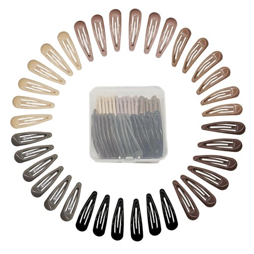 36pcs Epoxy snap hair clip,Metal Hair Barrettes,No-slip Grip with Storage Box,Stylish Hair Accessories for Girls and Women