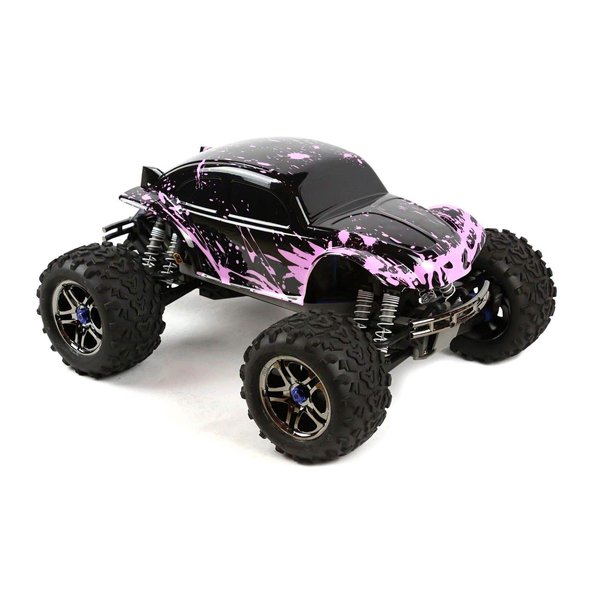 Custom Body Muddy Hot Pink Over Black Compatible for 1/10 1/8 Scale RC Car or Truck (Truck not Included) (Muddy Pink Over Black)