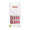 KISS Gel Fantasy Press On Nails, Nail glue included, Letter To Ur EX', white, Medium Size, Coffin Shape, Includes 28 Nails, 2g glue, 1 Manicure Stick, 1 Mini File