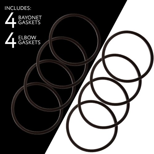 Mission Automotive [8 Pack] RV Sewer Hose Replacement Gaskets for Camco RhinoFLEX/Revolution/Easy-Slip - Equivalent to 39834 - Rubber Seal Fittings