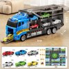 NIPLOOOW Toddler Boys Toys for 3 4 5 6 Years Old, Truck Vehicle Toy Set with Play Mat, Die-Cast Toy Car Carrier Truck for Boys Kids, Birthday Gifts Toys for 3 4 5 6 7 8+ Year Old Boys