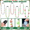 6PCS Light Up Christmas Necklace, 35.4" Christmas Accessories, Colorful Bulbs Christmas Lights Necklace, Kids Christmas Party Favors Xmas Trees Snowmen Christmas Bell Necklace Ugly Sweater Bulk