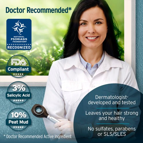 Sphagnum Botanicals Medicated Psoriasis Shampoo and Conditioner Set - Salicylic Acid 3% and Peat Mud Shampoo together with Argan and Olive Oil Condtioner. 2 x 8.45 fl. Oz