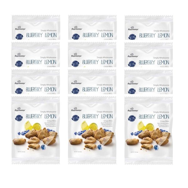 Appleways Whole Grain Blueberry Lemon Crispy Bites | 1 Oz | Pack of 12