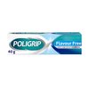 Poligrip Denture Adhesive Fixative Cream, Adhesive Flavour Free for Strong All-Day Hold of dentures, 40g
