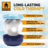 Sparthos Cold Massage Roller Ball - Fitness Cryosphere Massager - Cryo Cryocup Ice Massage Cups - for Muscle, Face, Body Muscles - Manual Polar Icing Cooling Balls - Recoup Message (Blue, 60mm)