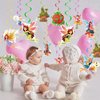 Firefairy 18Pcs Fairy Hanging Swirls, Pre-assembled Fairy Birthday Decorations for Kids, Fairy Themed Ceiling Streamers, Fairy Baby Shower Hanging Decor