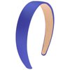 Wecoe Royal Blue Headband 1.2 Inch Wide Silk Satin Headband Women Non Slip Fashion Plain Head Band Solid Hair Band DIY Holiday Hair Accessories for Women Girls Diademas Para Mujer Gifts