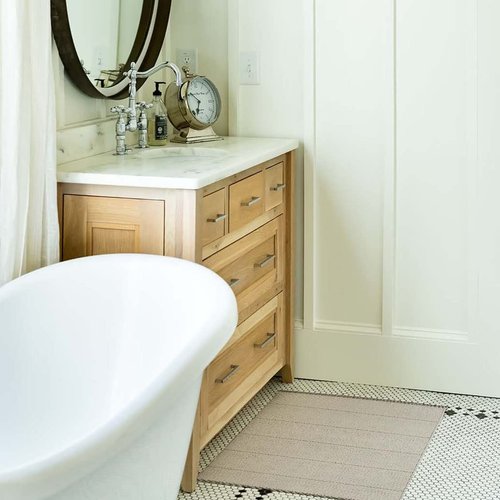 Carolina Creekhouse Vinyl Rug | Kristen 054515UA | Vinyl Floor Mat | Decorative, Vintage, Waterproof, Eco-Friendly, Non-Slip | Cream, 2'x3'