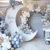 Dusty Blue Balloon Arch Kit,Baby Blue Sand White Matte Balloons for Kids Boy Baby Shower Decorations Birthday Wedding Graduation Bridal Engagement Anniversary Party Supplies