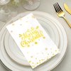 100Pcs Merry Christmas Napkins, Disposable Paper Napkins, Paper Cocktail Napkins Hand Towels for Christmas Dinner Winter Holiday Party Decorations and Supplies, 7.9 x 4.3 Inch