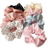 KOVOLITU Scrunchies for Women Satin Hair Scrunchies Softer Than Silk for Hair Big Scrunchy Ponytail Holder -8 Colors