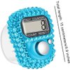 Blue Digital Counter, LCD Display Tally Counter, Reliablle Digital Hand Counter, Non Deformable Finger Tally Clicker, Electronic Tally Counter for Coaching People Fishing Travel Lap Counters