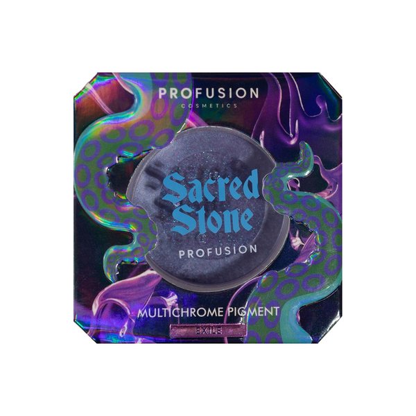 Profusion Cosmetics Rituals 4 PC Look Kit Includes Face Gems, Glitter Quad, Along With Somber Matte Black Liquid Lip gloss, Magical Beauty for Fairy Witches (Sacred stone)