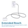 Philips Grounded Plug with Braided Cord, 6 Ft Long Power Cable, ON/Off Switch, for Tabletop or Wall Mount, Perfect for Lamps/Seasonal Lights, 3 Prong,Slip Resistant Base,SPS1611WA/37,White