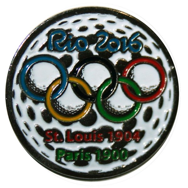 Olympic Golf Ball Marker and Matching Hat Clip