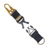 DYZD Tactical Gear Keychain Clip 100% Nylon Belt Key Chain Tactical Key Holder Quick Release Buckle Key Ring (Pack of 2 Black)