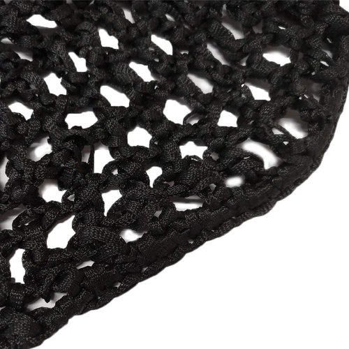 Bettli Thick and Short Hair Net Snoods Women Hair Net for Sleeping Black Pack of 3
