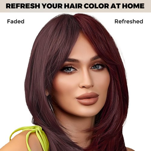 Luxecolors Depositing Hair Dye Conditioner, Semi Permanent Reflesh Hair Color Conditioner, Non-foaming Hair Coloring, Cruelty-free 5.28 fl.oz, Merlot