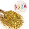 Chunky and Fine Glitter Mix, Estanoite 24 Colors Sequins & Fine Glitter Powder Mix, Holographic Glitter Flakes, Cosmetic Face Body Eye Hair Nail Art Resin Tumbler Iridescent Glitter Loose Glitter