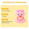 wonuu Pink Rubber Duck with Heart-Shaped Sunglasses Car Ducks Small Duckies with Cowboy Hat, Dot-Pink Dot