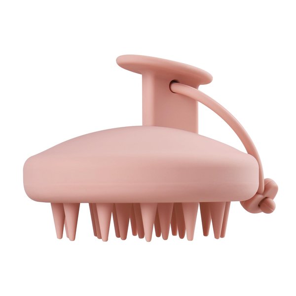 Olegna Scalp Massager Hair Growth Brush - Silicone Hair Scalp Massager - Shower & Shampoo Scalp Massager - Non slip Head Scrubber - Safe & Hygienic, Easy to Clean - Pink