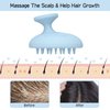 SHINLEA Silicone Scalp Massager Shampoo Brush, Head Scrubber with Soft Bristles for Hair Growth, Scalp Exfoliator for Dandruff Removal, Wet Dry Hair Brush for Scalp Care, Blue