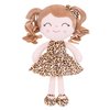 Gloveleya Baby Dolls Soft Snuggly First Baby Girl Gifts Plush Doll with Light Skin & Leopard Dress 12inches Animal Series