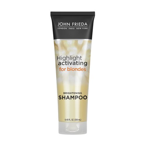 John Frieda Sheer Blonde Highlight Activating Brightening Shampoo, 8.45 Fluid Ounce, Shampoo for Blonde Hair, to Revive Dull Highlights w/Avocado Oil and Vitamin C, for Lighter Blondes