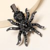 2 PACK Halloween Black Spider Pins Hair Clip Vintage Rhinestone Gems Stamper Bobby Pin Hair Accessories for Women