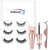 NuBeauti Magnetic Eyeliner and Eyelashes Kit, Magnetic Eyeliner for Magnetic Eyelashes Set, With Reusable Lashes [3 Pairs]