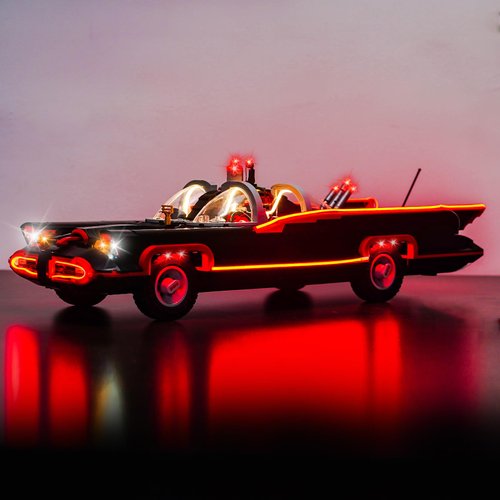 BRICKSHINING LED Lighting Compatible with Lego Batman : The Classic TV Series Batmobile 76328, Light Kit Compatible with Lego 76328, Giving Light to Model, NOT Included The Model Set18Key RC Version