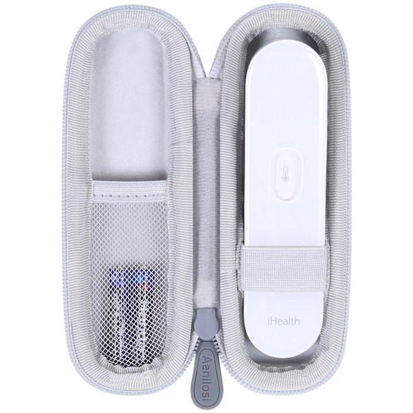 Aenllosi Hard Carrying Case Compatible with iHealth No Touch Forehead Thermometer for Adults and Kids,Holder for Newborn Infrared Thermometer(Case Only)