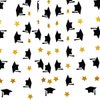 Gold and Black Graduation Cap Star Banner Graduation Cap Garland Banner, Gold and Black Graduation Cap Banner Decorations for College Graduation Party Decorations 2023 Gold and Black - 3Pcs