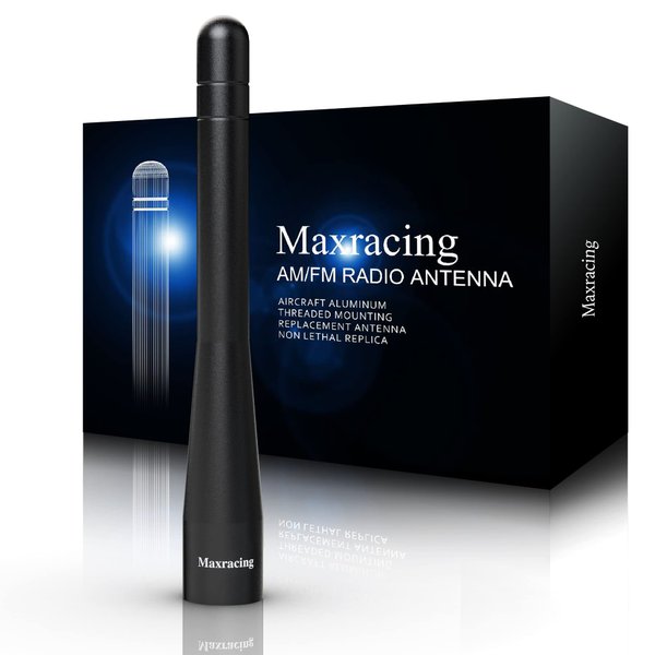 MAXRACING Short Aluminum Truck Antenna Compatible with Ford F150 | Bronco | F250 | F350 | F450 | F550 |