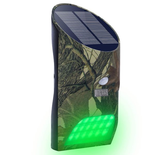 Feeder Hog Light Vizzlema Outdoor Solar Feeder Light for Hunting with Motion Sensor and Green Light for Game Animal Hunting