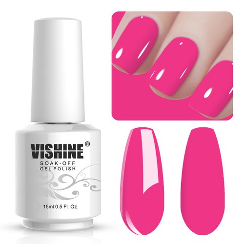 Vishine Gelpolish Soak-off Nail Art UV LED Nail Polish Salon Manicure Hot Pink(558)