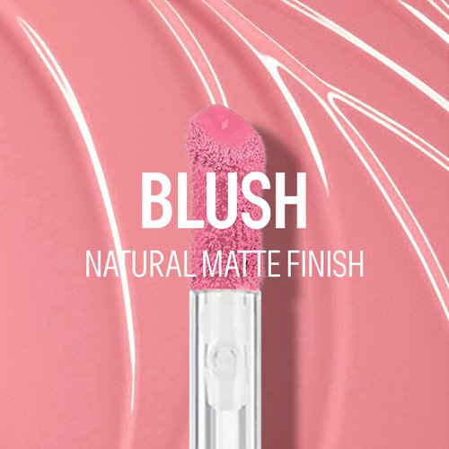 KYDA 2 Colors Liquid Blush and Highlighter, Natural Matte Face Blush High Glossy Liquid Illuminator, Silky Lightweight Blendable, Cool Pink & Champagne