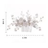 Foyte Crystal Wedding Hair Comb White Flower Headpiece Rhinestone Hair Piece Bride Pearl Hair Accessories for Women and Girls (silver)