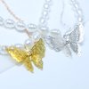 YienDoo Bohemian Layered Necklace with Butterfly Pendant Fashion Beaded Necklaces Tassel Chain Jewelry for women and girls (Gold)