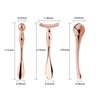BetterJonny 3Pcs Metal Eye Cream Applicator Roller Wand Stick, Cosmetics Spoon Eye Cream Massager Wand Girls Women Facial Massager for Fatigue Relief Reduce Puffiness (Rose Gold)
