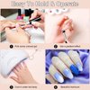 Vnjaoi 2 Pcs Silicone Nail Brush Picking Dotting Gradient Pen Brush, Beveled Head Nail Ombre Brush, Acrylic Nail Painting Brush for French Nail Tip Design Manicure DIY Tools