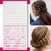Teenitor Nail Art Stickers Self Adhesive Nail Rhinestones Stickers 5D Nail Stickers for Nail Art 3D Nail Deals Pearl Sticker Stick on Gems for Nail, Face, Hair