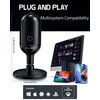 ALABS USB Microphone,Condenser Podcast Microphone for Computer,Mac,Smartphone,Plug&Play Gaming Mic with LED Quick Mute,1/8" Headphone Monitor Jack,for Recording,Singing,YouTube,Tiktok