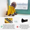 Morezi Dog Zip Up Dog Raincoat with Reflective Buttons Water Resistant Adjustable Drawstring, Removable Hood, Stylish Dog Raincoats with Legs - Size XS to XXL Available Yellow Small