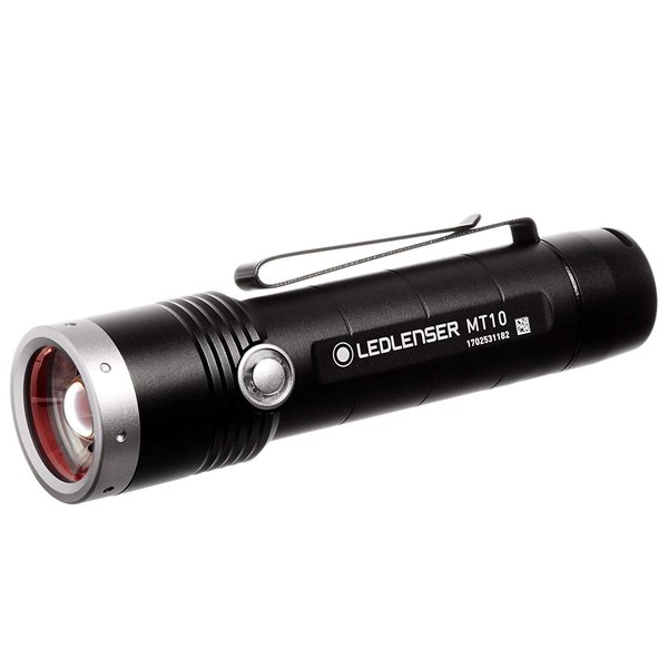 Ledlenser, MT10 Rechargeable Outdoor Flashlight, High Power LED, 1000 Lumens, Advanced Focus System for Home Use, Camping, Battery Charge Indicator
