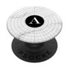 Cell Phone Pop Out Holder,White and Black Spiderweb Letter A PopSockets Grip and Stand for Phones and Tablets