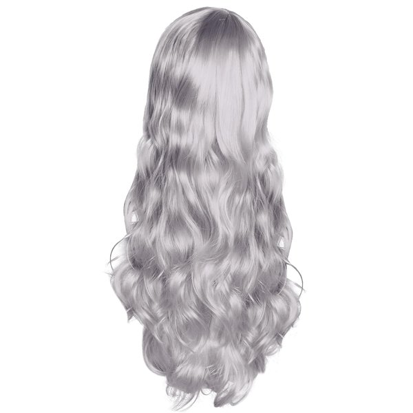 Rbenxia Curly Cosplay Wig Long Hair Heat Resistant Spiral Costume Wigs Anime Fashion Wavy Curly Cosplay Daily Party 32" 80cm (Grey)