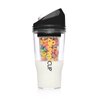 CRUNCHCUP XL Black - Portable Plastic Cereal Cups for Breakfast On the Go, To Go Cereal and Milk Container for your favorite Breakfast Cereals, No Spoon or Bowl Required