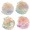 Lurrose 4 Pcs Seashell Hair Claw Clips Small Seashell Hair Clips Shell Jaw Clip Shell Claw Clip Mini Claw Clips Beach Hair Accessories Mermaid Costume Accessories